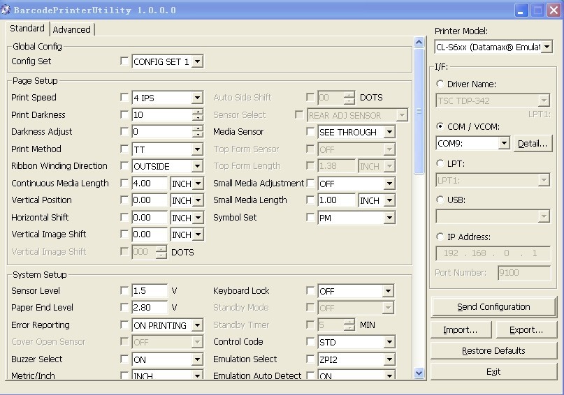 Barcode Printer Utility