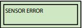 Sensor Error