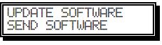 UPGRADING SOFTWARE SEND SOFTWARE