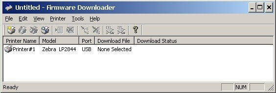 Firmware Downloader screen